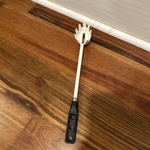 Pedrini Italy Pasta Serving Spoon Plastic Kitchen Utensil 14" Vintage White